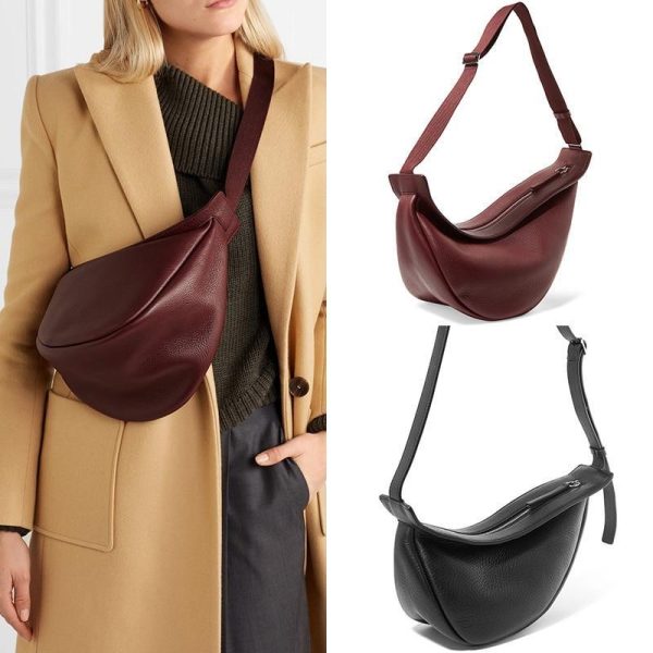 Half Moon Leather Chest Bag